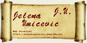 Jelena Umićević vizit kartica